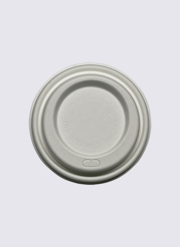 90 mm Bagasse-Zuckerrohr-Kaffeetassendeckel