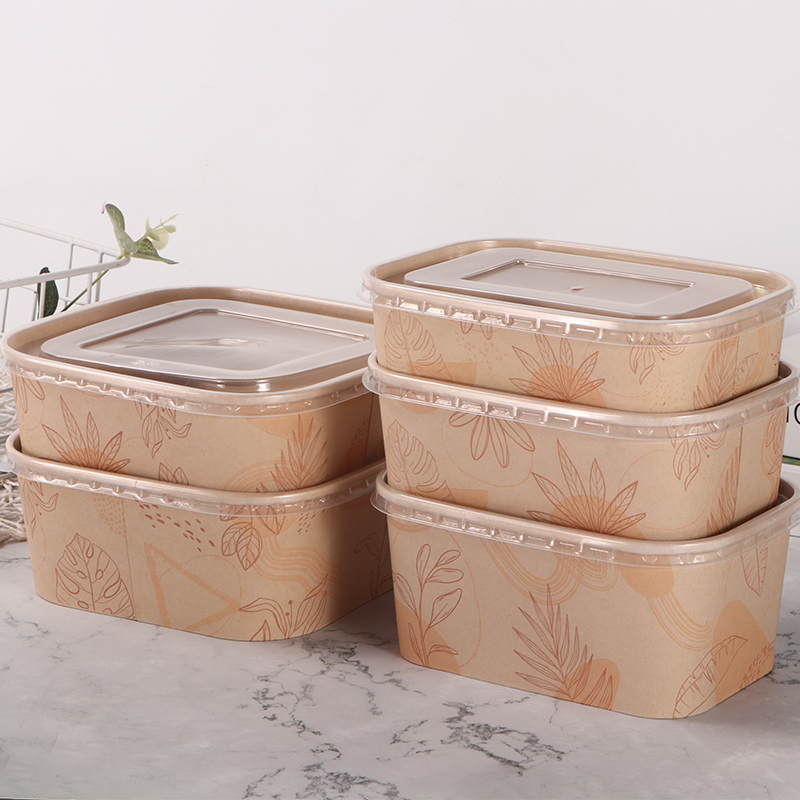 Rechteckige und quadratische Papierschale