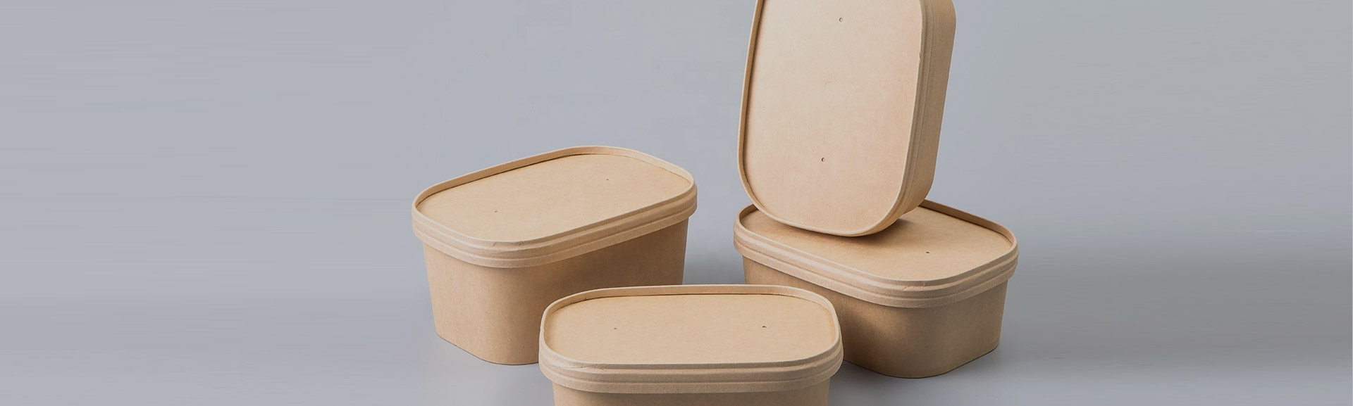 Rechteckige und quadratische Papierschale